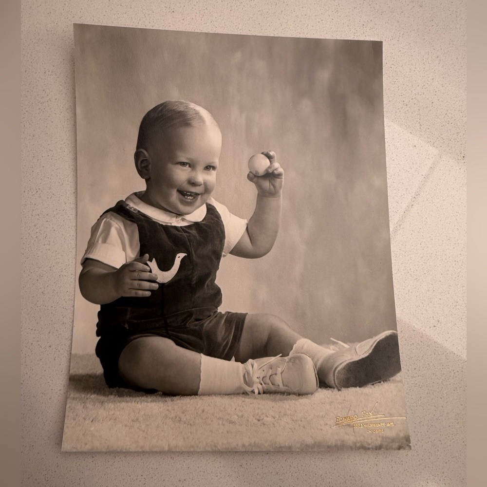 Vintage Baby Boy Photo Picture 1960s Black and White Retro - Picture 4 of 15